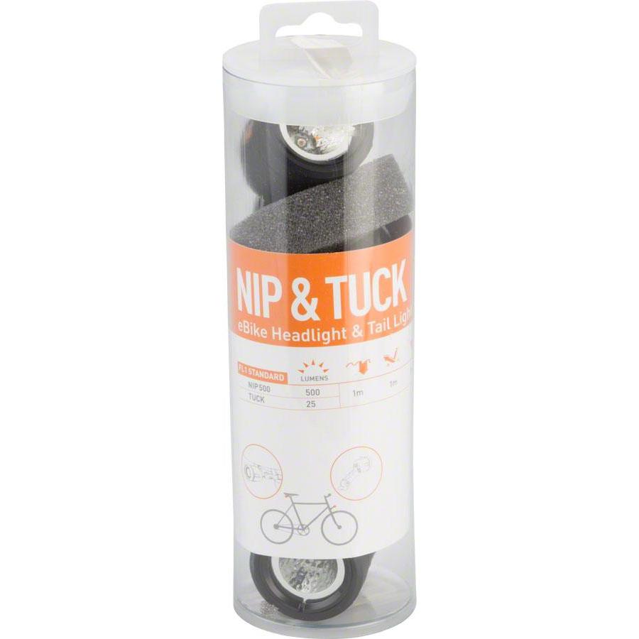 Light and Motion Nip-n-Tuck eBike Headlight and Taillight Set-Oregon E-Bikes